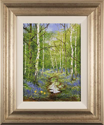 Terry Evans, Original oil painting on canvas, Bluebell Wood Medium image. Click to enlarge