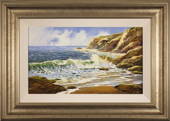 Terry Evans, Original oil painting on panel, Coastal Spray