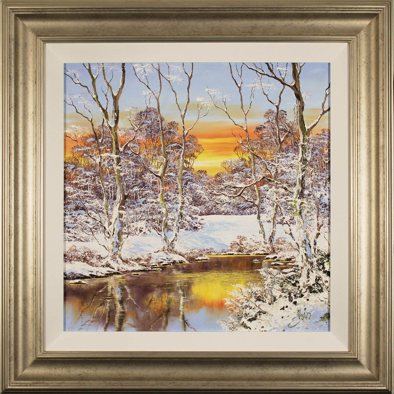 Terry Evans, Original oil painting on canvas, Winter Walk, Yorkshire Dales