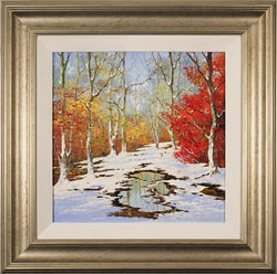 Terry Evans, Original oil painting on canvas, First Snowfall, Yorkshire Dales Medium image. Click to enlarge