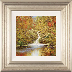 Terry Evans, Original oil painting on canvas, Autumn Falls Medium image. Click to enlarge