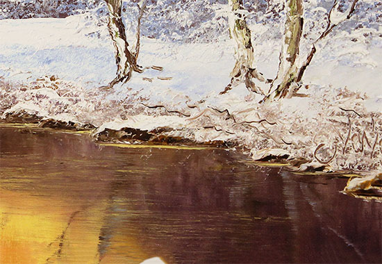 Terry Evans, Original oil painting on canvas, Winter Woodland Signature image. Click to enlarge