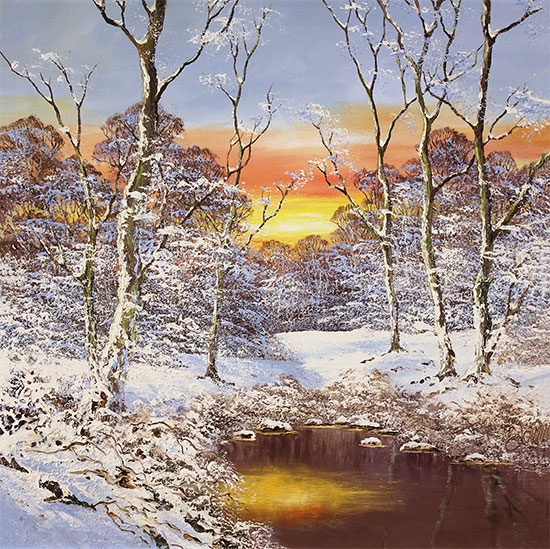Terry Evans, Original oil painting on canvas, Woodland Walk, Yorkshire Dales