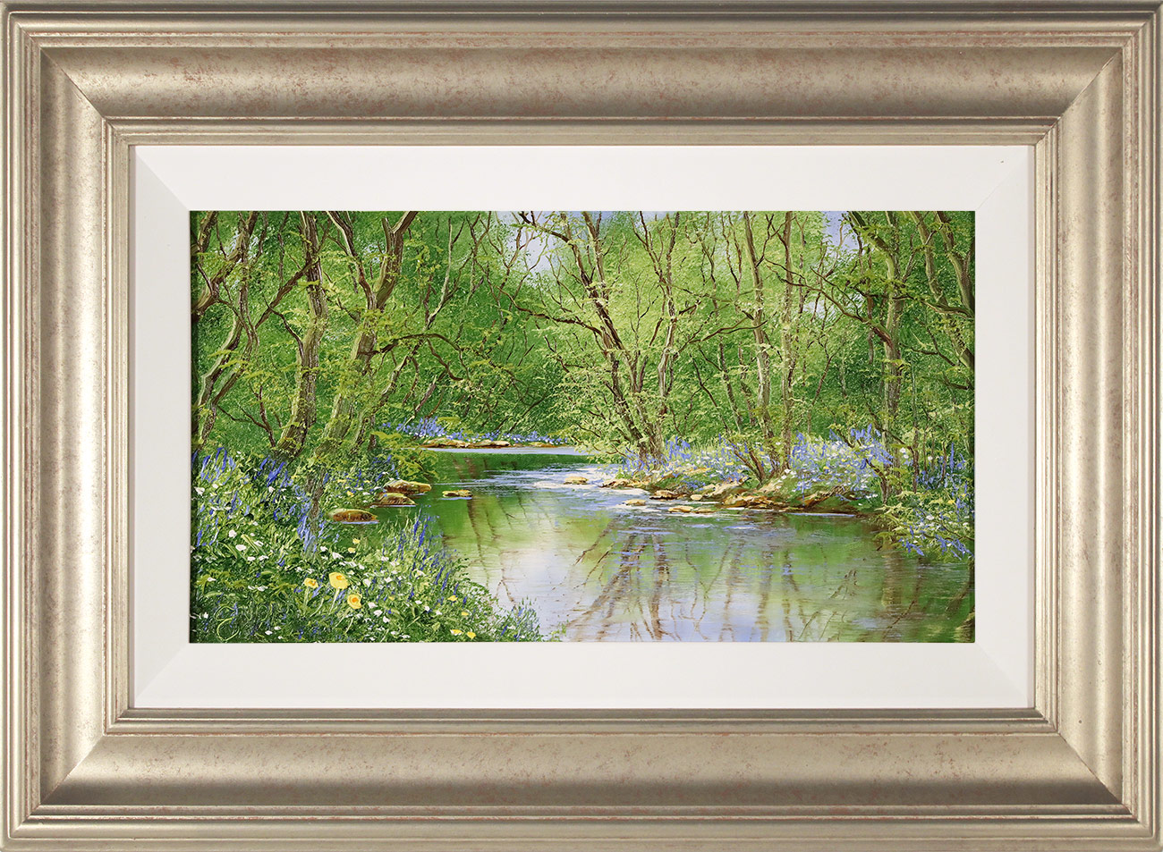 Terry Evans, Original oil painting on canvas, The Bluebell Wood Click to enlarge