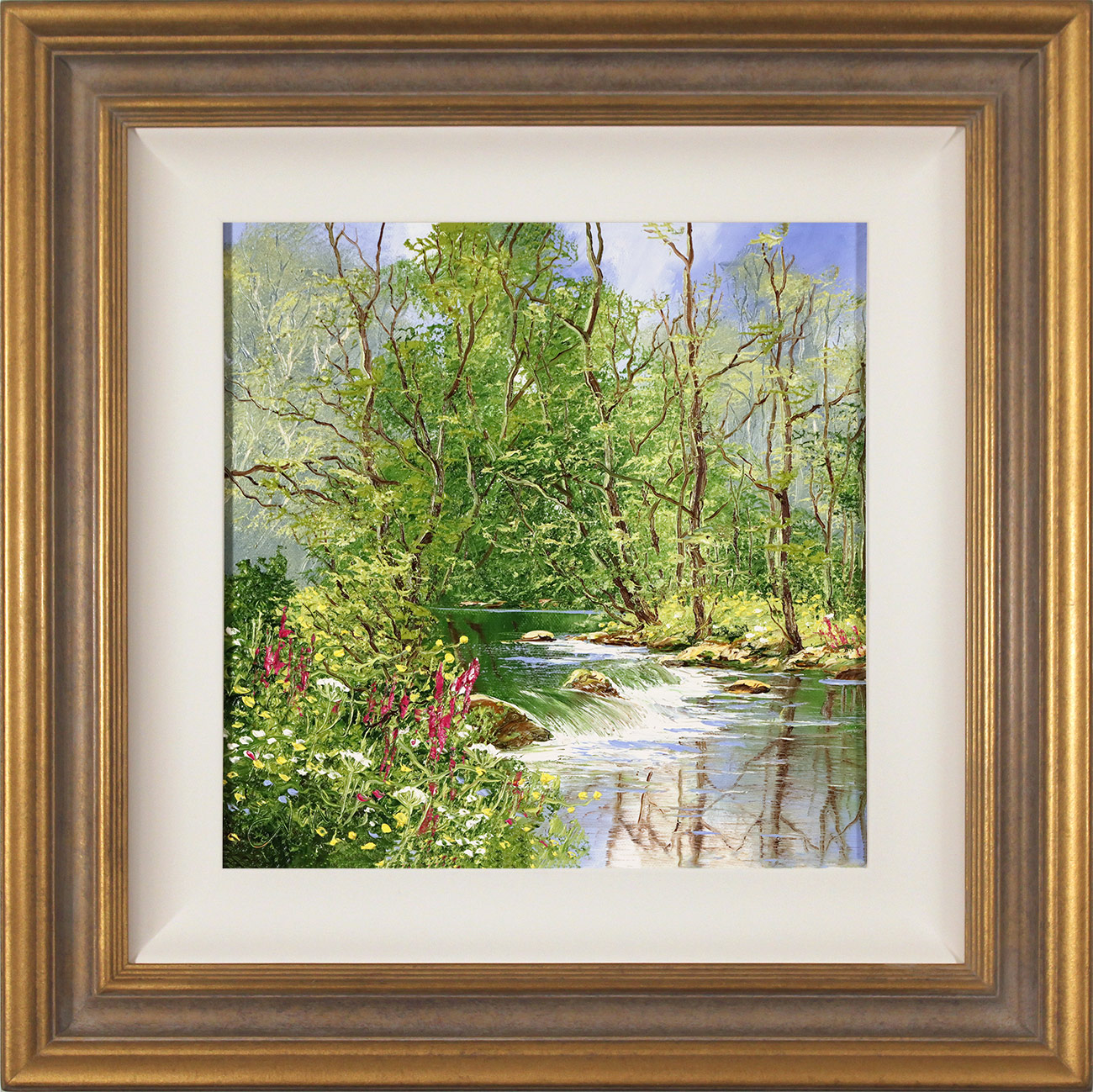 Terry Evans, Original oil painting on canvas, Woodland Stream Click to enlarge