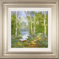 Terry Evans, Original oil painting on panel, Bluebell Bank Medium image. Click to enlarge