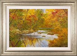 Terry Evans, Original oil painting on canvas, Autumn Reflections  Medium image. Click to enlarge