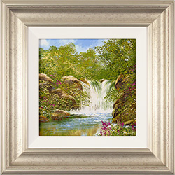 Terry Evans, Original oil painting on panel, Kisdon Force, Yorkshire Dales Medium image. Click to enlarge