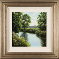 Terry Grundy, Original oil painting on panel, River Wharfe, North Yorkshire Medium image. Click to enlarge