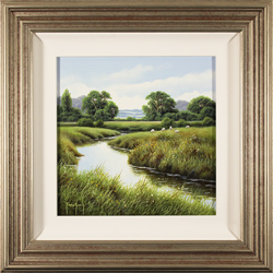 Terry Grundy, Original oil painting on panel, River Swale, North Yorkshire Medium image. Click to enlarge