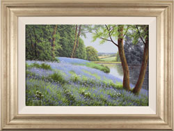 Terry Grundy, Original oil painting on panel, Carpet of Bluebells Medium image. Click to enlarge