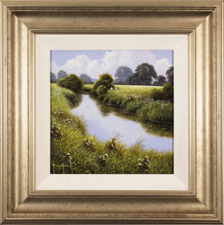 Terry Grundy, Original oil painting on panel, Summer Tranquillity Medium image. Click to enlarge