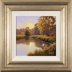 Terry Grundy, Original oil painting on panel, Lakeside Cottage Medium image. Click to enlarge