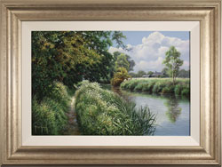 Terry Grundy, Original oil painting on panel, Riverbank Farm Medium image. Click to enlarge