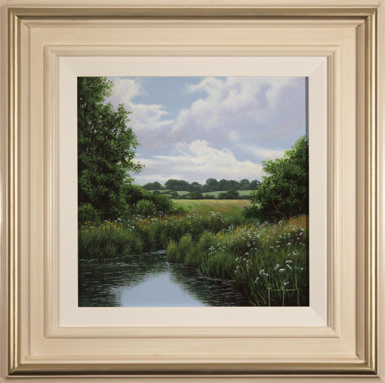 Terry Grundy, Original oil painting on panel, Tranquil Midsummer, Yorkshire Wolds