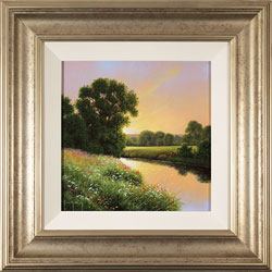 Terry Grundy, Original oil painting on panel, Summer Sunset Medium image. Click to enlarge