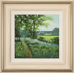 Terry Grundy, Original oil painting on panel, Bluebell Walk Medium image. Click to enlarge