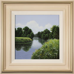 Terry Grundy, Original oil painting on panel, The River Wharfe Medium image. Click to enlarge