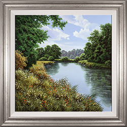 Terry Grundy, Original oil painting on panel, Calm of the River Medium image. Click to enlarge