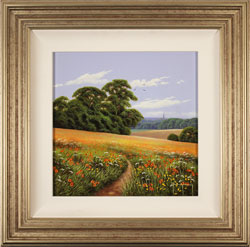 Terry Grundy, Original oil painting on panel, Poppy Fields Medium image. Click to enlarge