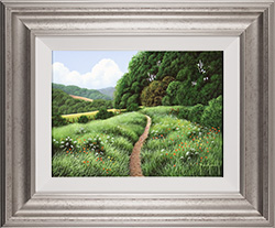 Terry Grundy, Original oil painting on panel, The Meadow Trail  Medium image. Click to enlarge