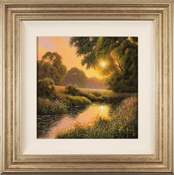 Terry Grundy, Original oil painting on panel, Summer Sunset Medium image. Click to enlarge