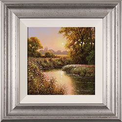 Terry Grundy, Original oil painting on panel, Summer Sunset Medium image. Click to enlarge