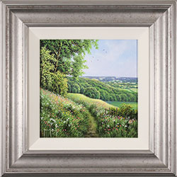 Terry Grundy, Original oil painting on panel, Summer in the Yorkshire Wolds Medium image. Click to enlarge