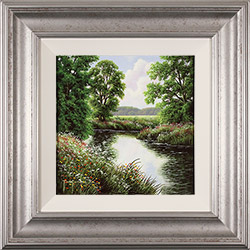Terry Grundy, Original oil painting on panel, River Wharfe, North Yorkshire Medium image. Click to enlarge