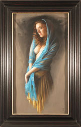 Tina Spratt, Pastel, Blue Shawl Medium image. Click to enlarge