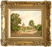 Vincent Selby, Original oil painting on panel, Village Scene