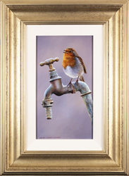 Wayne Westwood, Original oil painting on panel, A Friendly Visit Medium image. Click to enlarge