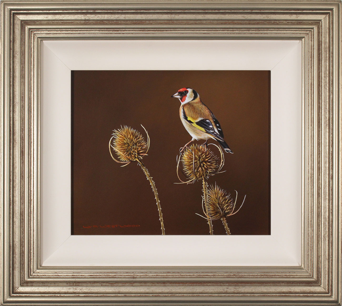 Wayne Westwood, Original oil painting on panel, Goldfinch Click to enlarge