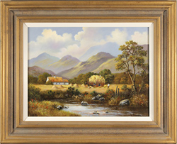 Wendy Reeves, Original oil painting on canvas, Haymaking Medium image. Click to enlarge