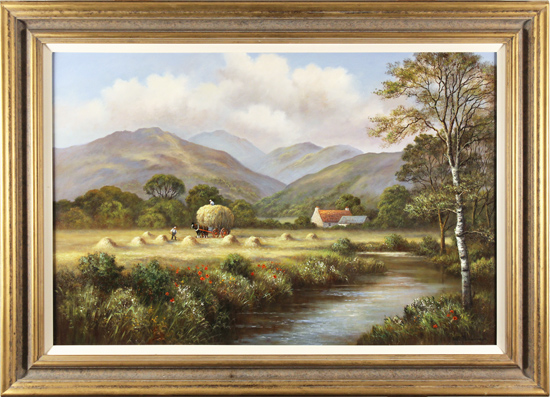 Wendy Reeves, Original oil painting on canvas, Highland Harvest