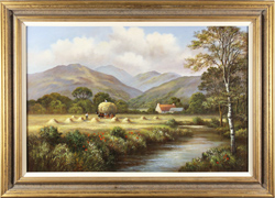 Wendy Reeves, Original oil painting on canvas, Highland Harvest Medium image. Click to enlarge