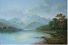 Wendy Reeves, Oil on canvas, Lake Scene Medium image. Click to enlarge
