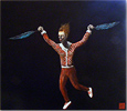 Will Teather, Original acrylic painting on board, Falling Icarus
