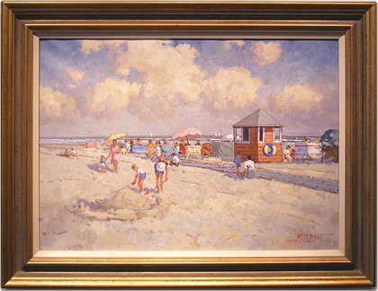 William Heytman, Original oil painting on canvas, Beach Scene Medium image. Click to enlarge
