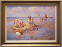 William Heytman, Original oil painting on canvas, Beach Scene Medium image. Click to enlarge